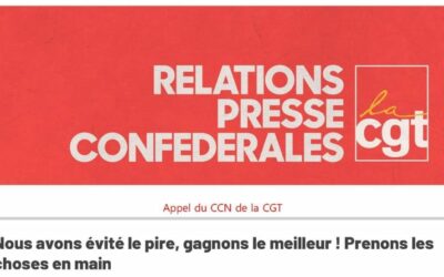 Appel du CCN: Nous avons évité le pire! Gagnons le meilleur!