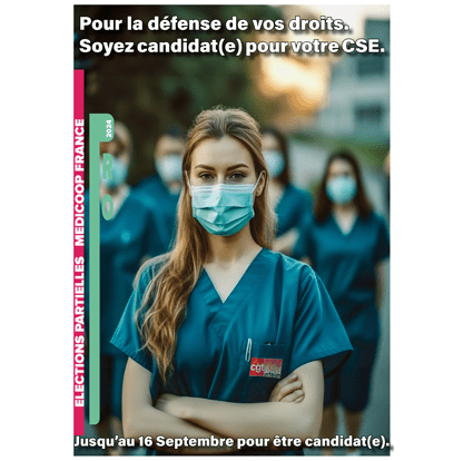 Elections partielles chez MediCoop Intérim. Jusqu’au 16 Septembre pour être candidat(e) sur les listes CGT Intérim.