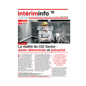 Couverture Info Intérim 10 - CDI Senior intérim