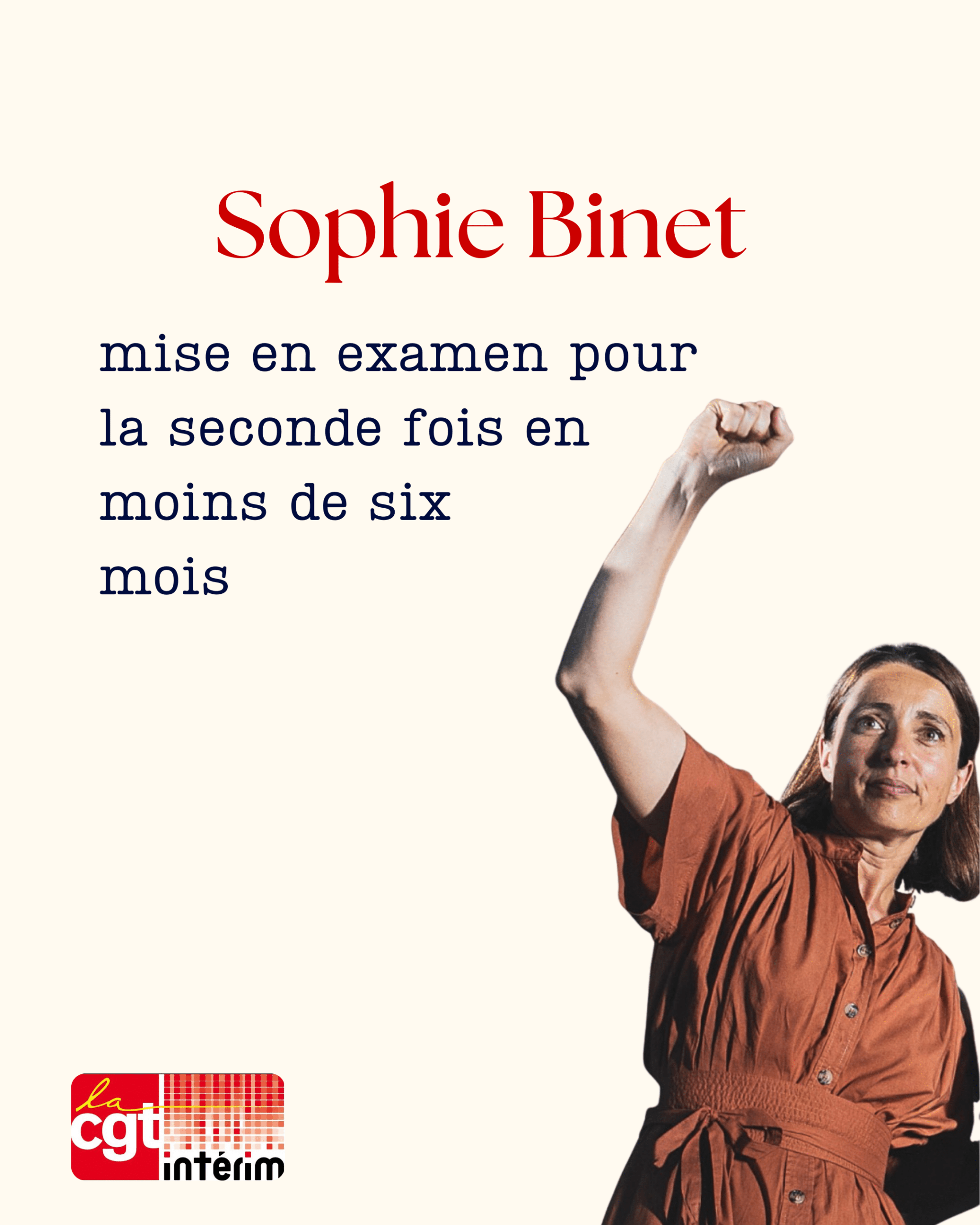 Soutien de la CGT Intérim à Sophie Binet face aux procédures bâillon et à la répression syndicale